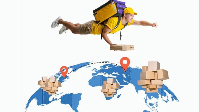 Worldwide delivery map